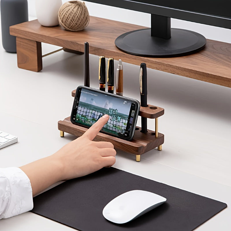 WalnutCraft Bureau Organizer – Elegant en Functioneel in Eén