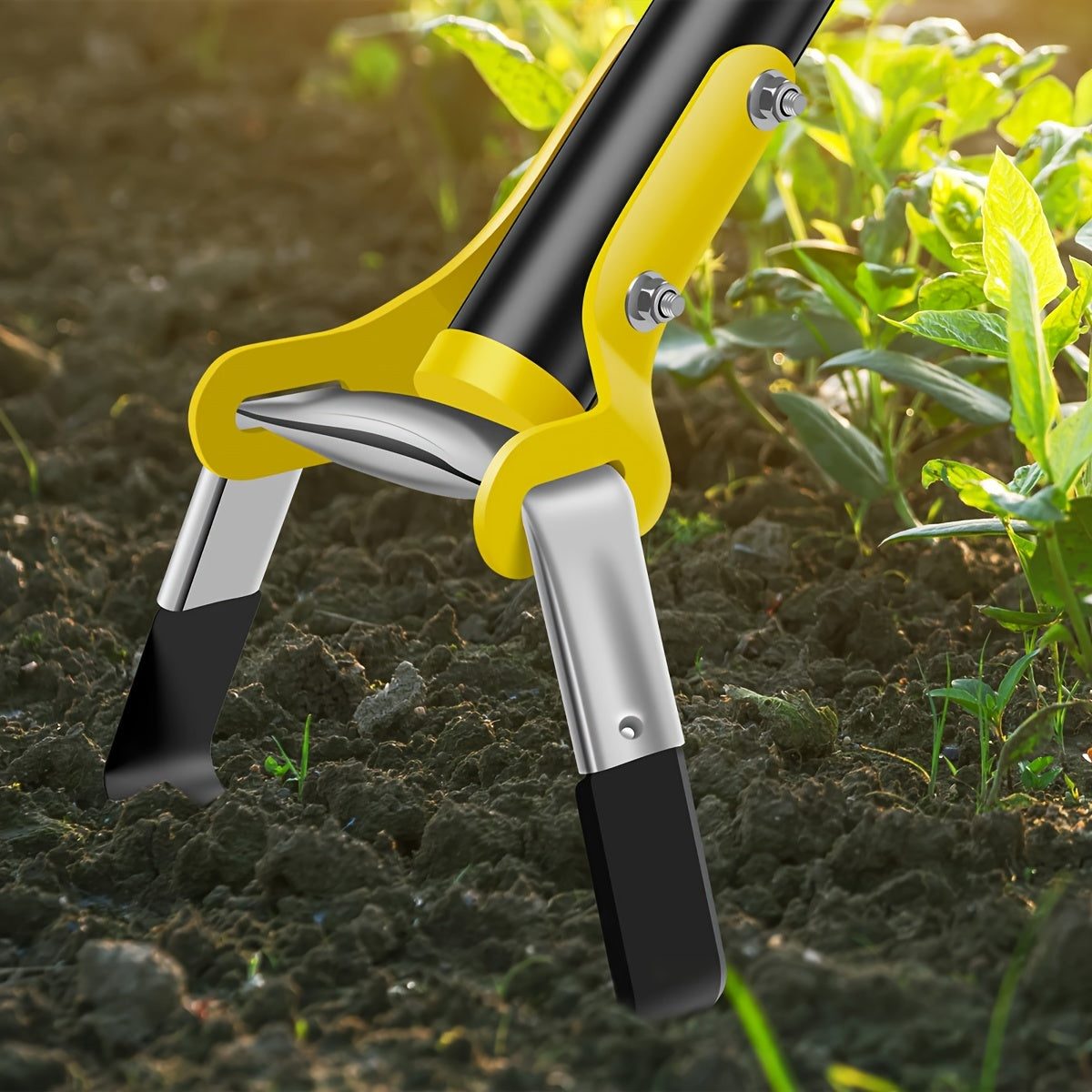 Roestvrijstalen Ergonomisch Tuinwerktuig met Driehoekige Kop – Voor Onkruid en Grond