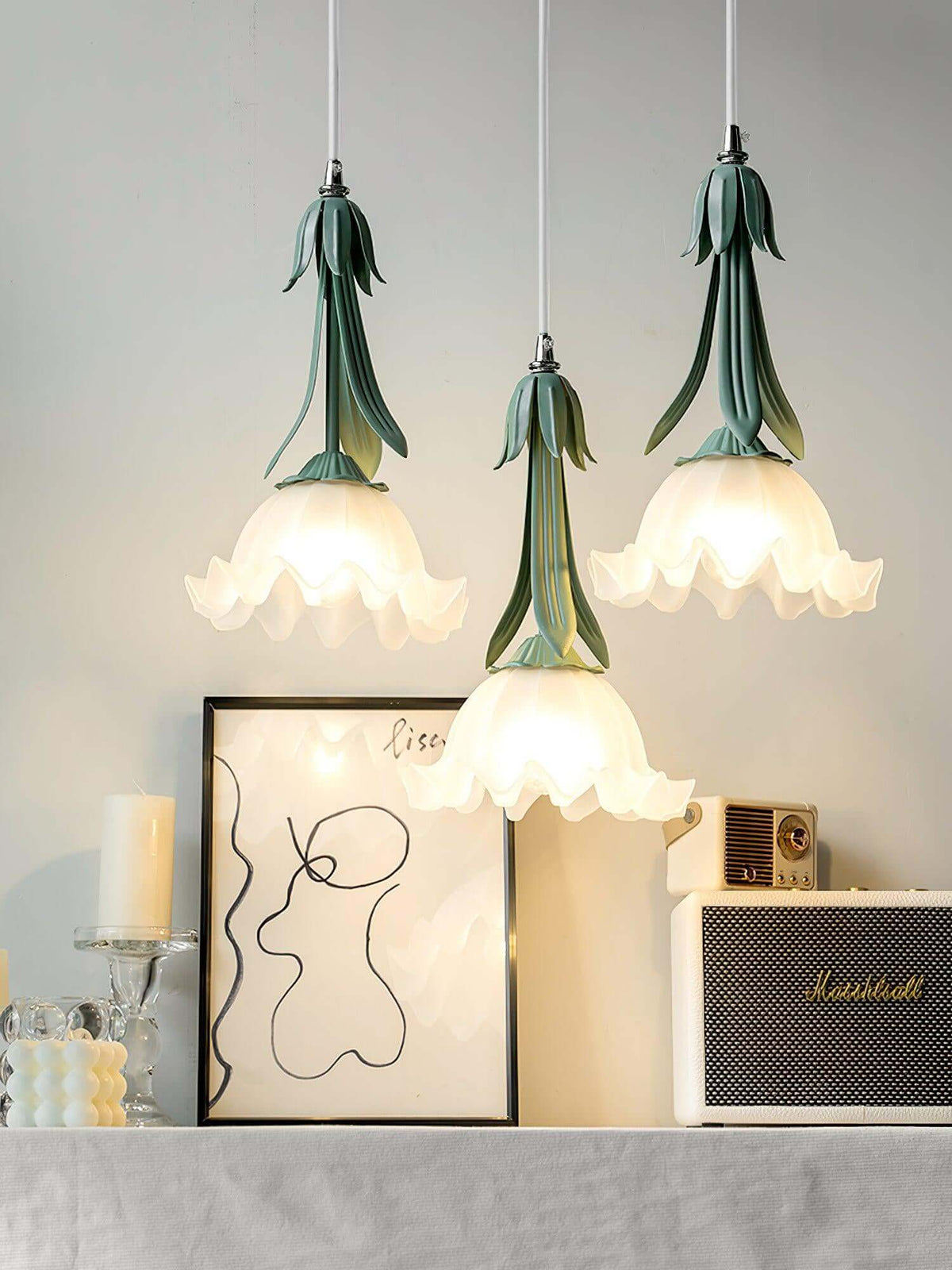Elegante Hanglamp met Bloemendesign