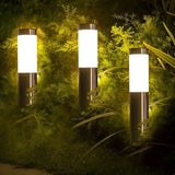 LED Tuinverlichting Cilindrisch in 2-delige Set van RVS