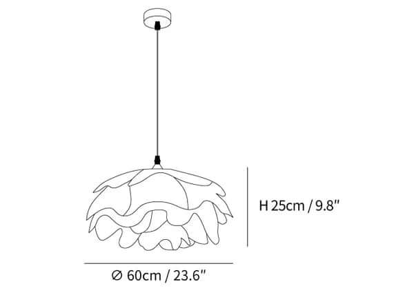 Bloemvormige Hanglamp - Witte Hanglamp