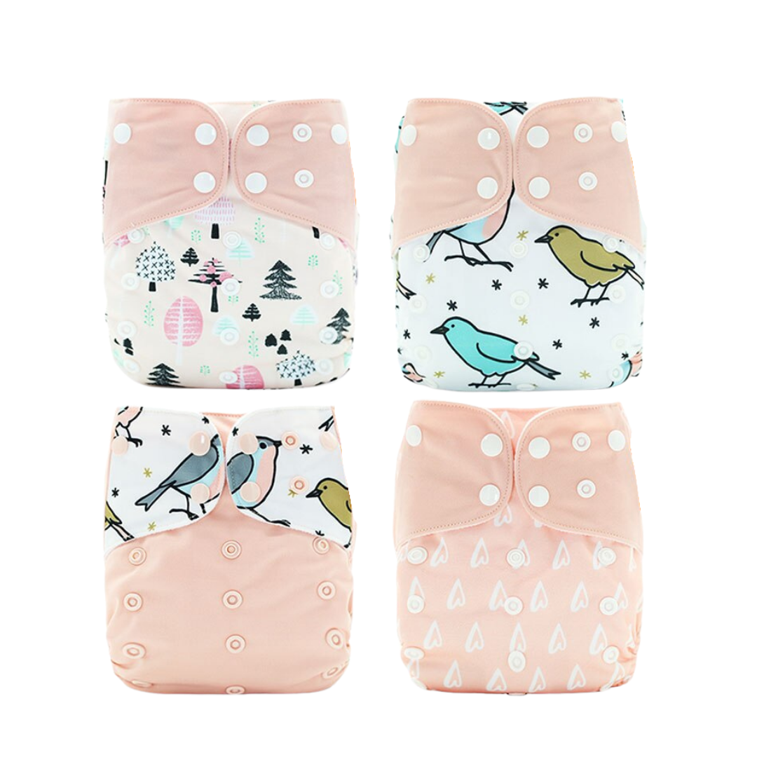 Herbruikbare & lekvrije stoffen luiers voor baby's – Eco-luierset