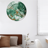 Stijlvolle Wandklok met Marmerstructuur – MarbleTime