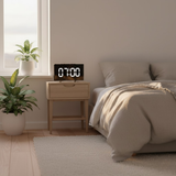 CurveClock | LED Digitale Wecker met Gebogen Scherm en Automatische Verlichting