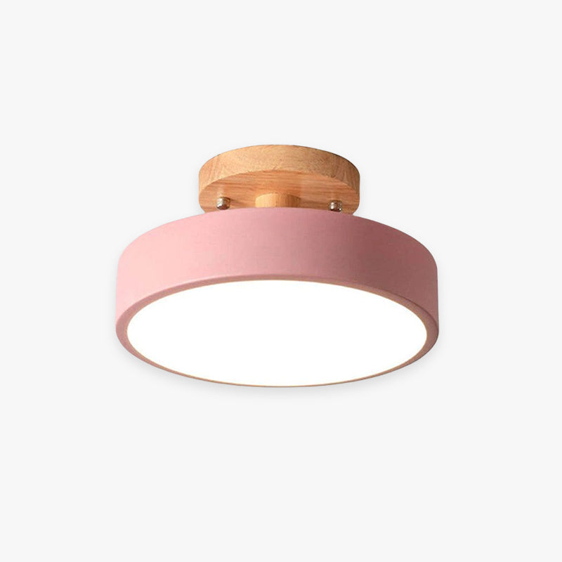 Minimalistische Houten LED Plafondlamp – Dimbaar 36W Natuurlijke Elegant