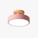 Minimalistische Houten LED Plafondlamp – Dimbaar 36W Natuurlijke Elegant