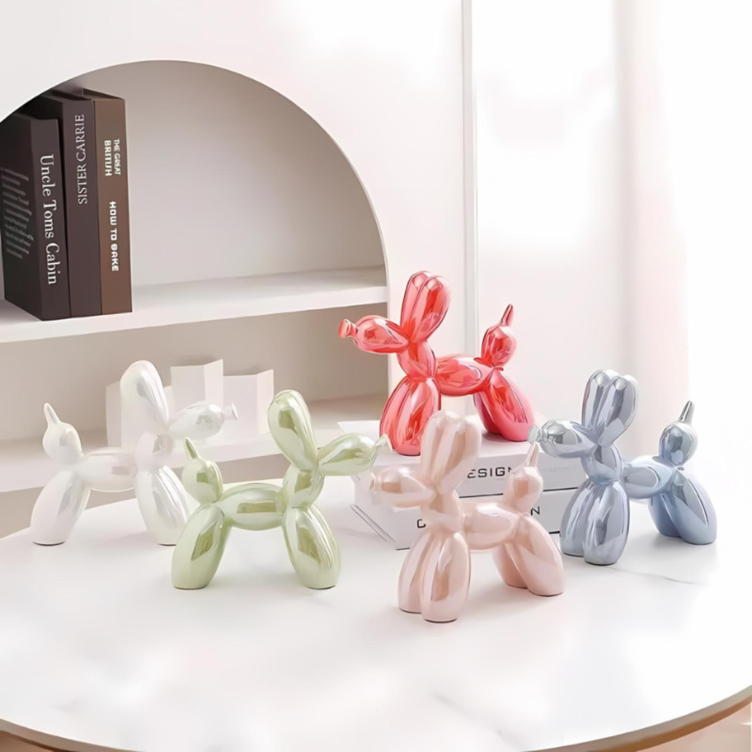 Keramiek Hondenbeeld | Ballonhond Design | Decoratief Kunstwerk | Speelse Eyecatcher | Hoogwaardig Materiaal | Woonkamer Slaapkamer Kantoor | Unieke Moderne Interieurdecoratie | Perfect Cadeau | Diverse Kleuren