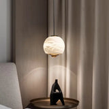 Noordse Alabaster Globe Hanglamp – Elegante Marmeren Hanglamp