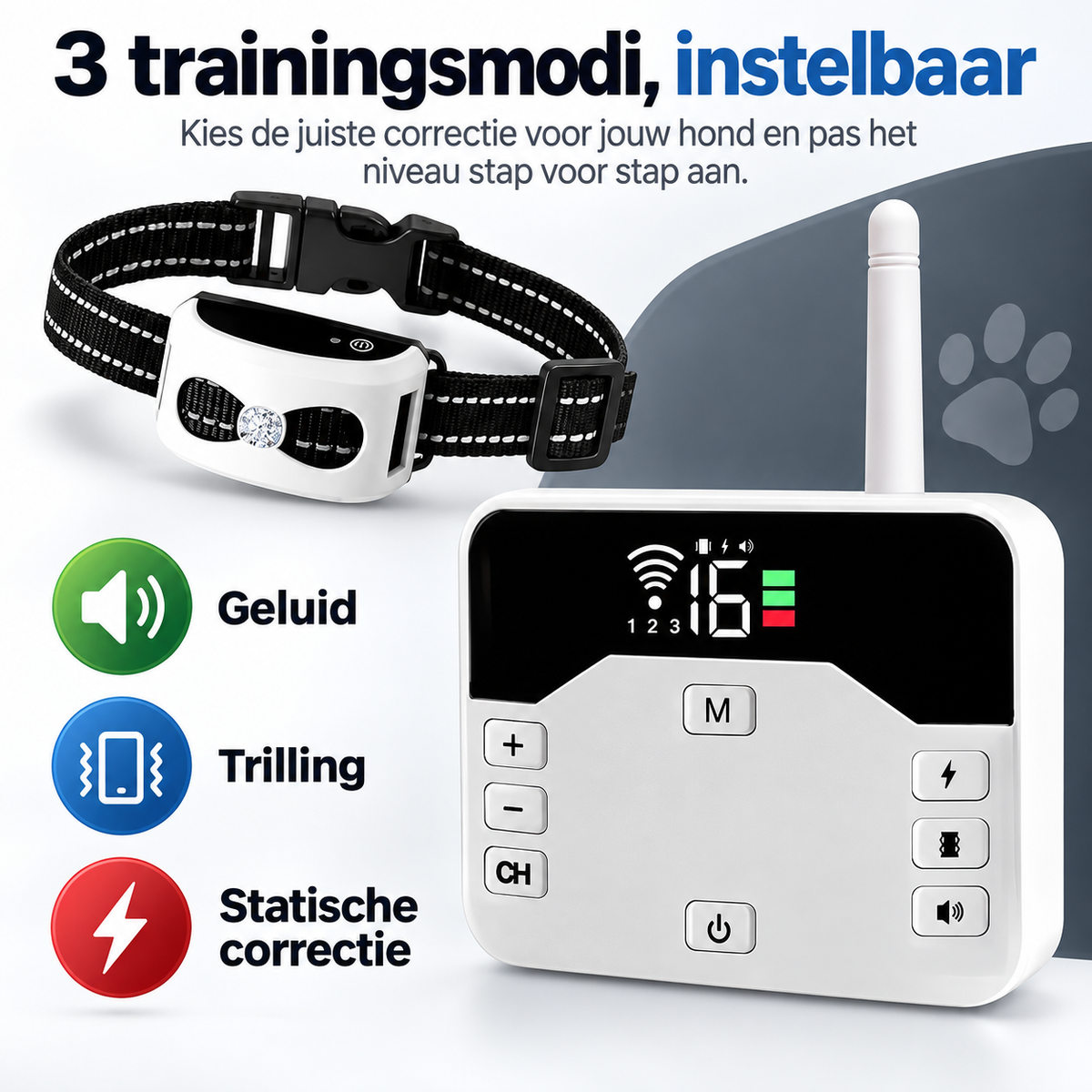Draadloze Omheining & Trainingshalsband 2-in-1 - Waterdicht & Oplaadbaar