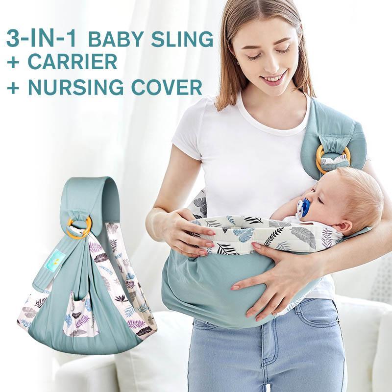 Multifunctionele Babydraagzak met Borstvoedingsfunctie van Katoen – 0 tot 36 maanden