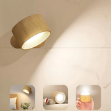 Wandlamp LumiScandi | Draadloos & Oplaadbaar | Scandinavisch Design | Eikenhout