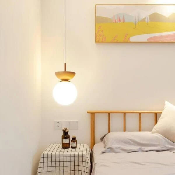 Scandinavische Hanglamp - Houtdesign