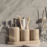 Marmeren Zeepdispenser – Luxe Resin Dispenser met RVS Pomp voor Badkamer of Keuken