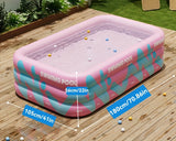 Vrolijk Opblaasbaar Zwembad voor de Tuin – Duurzaam PVC, Perfect voor Zomerse Feestjes en Familieplezier