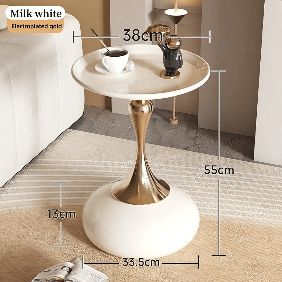 Ningqin Gouden-Witte Zijkast – Compact en Chic Design