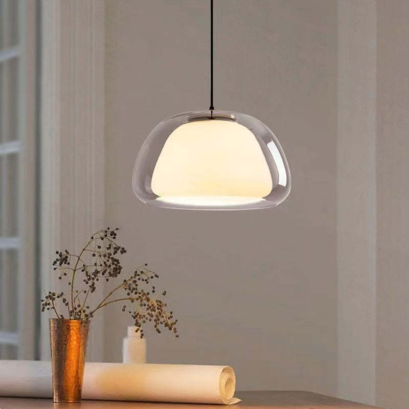 Moderne Jelly Hanglamp – Elegante Witte Glazen Kap met Verstelbare Daling