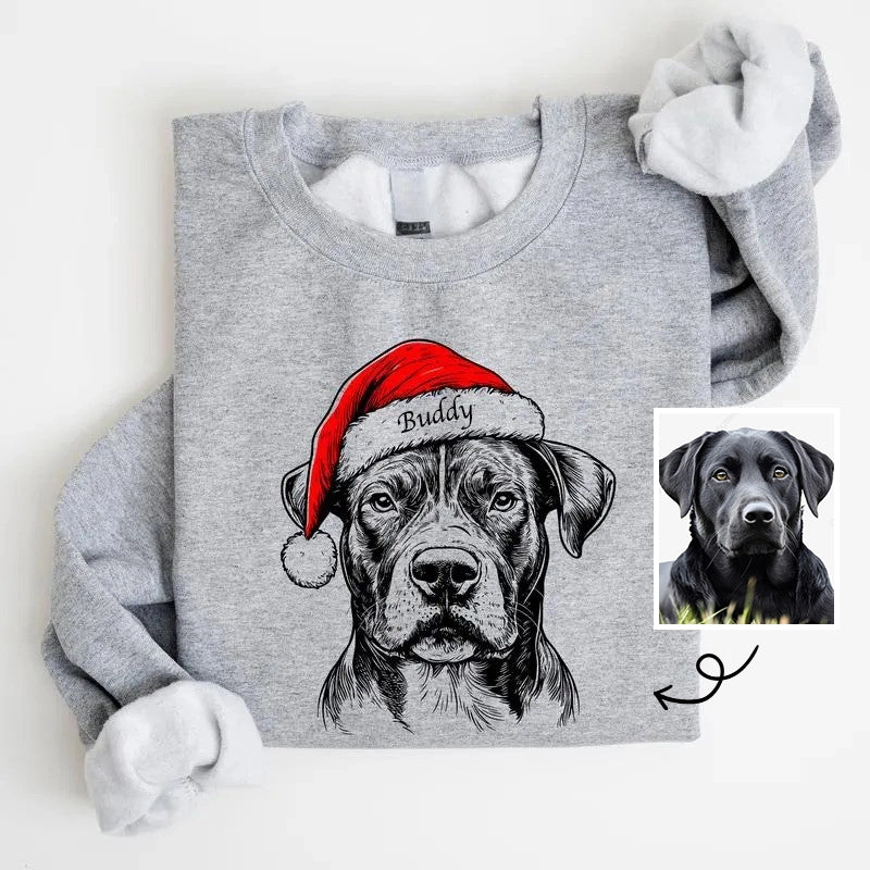 SantaPaws | Een gedepersonaliseerde kersttrui met jouw huisdier erop