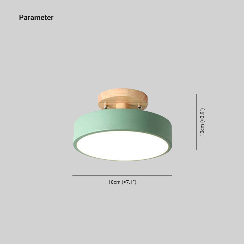 Minimalistische Houten LED Plafondlamp – Dimbaar 36W Natuurlijke Elegant