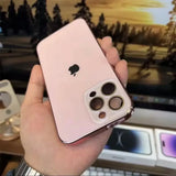 Gegalvaniseerde Matte Acryl Gehard Glas iPhone Beschermhoes