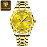 Waterdichte luxe herenarmbandhorloge van topmerk met lichtfunctie