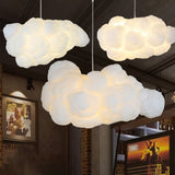 Moderne witte hanglamp voor de slaapkamer met dubbele lampenkap