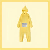 Teletubbies Pyjama's – Ultra-zachte Flanel Jumpsuit met Capuchon voor Halloween en Kostuumspel