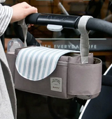 Kinderwagen Tas Organizer – Universele Baby Accessoires Trolley Tas met Bekerhouder voor Gemak tijdens Reizen met Pasgeborenen