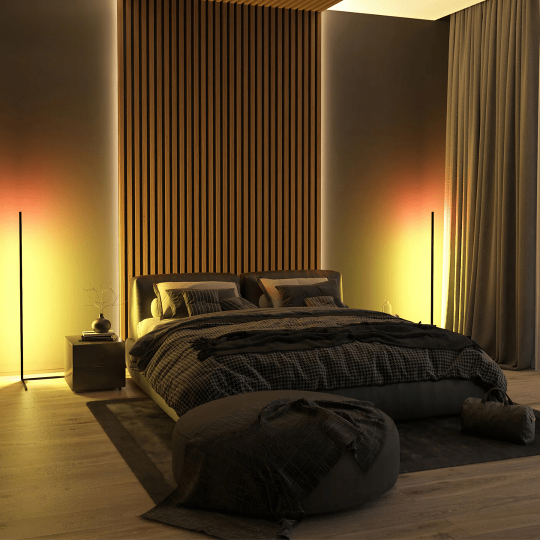 Ambiance Dimbare LED Vloerlamp – Luxe Verlichting met 1+ Miljoen Kleuren
