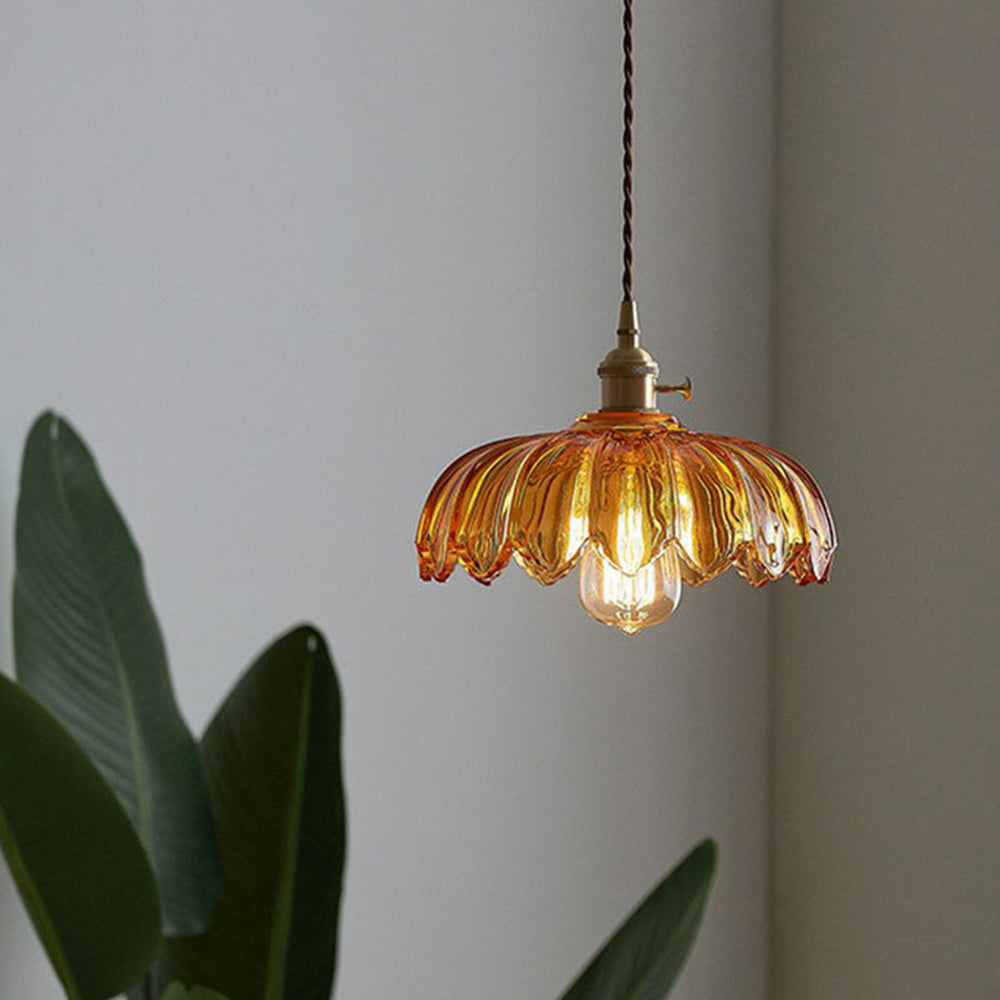 Bubble Glass Hanglamp – Elegante Transparante Glas & Koper Hanglamp