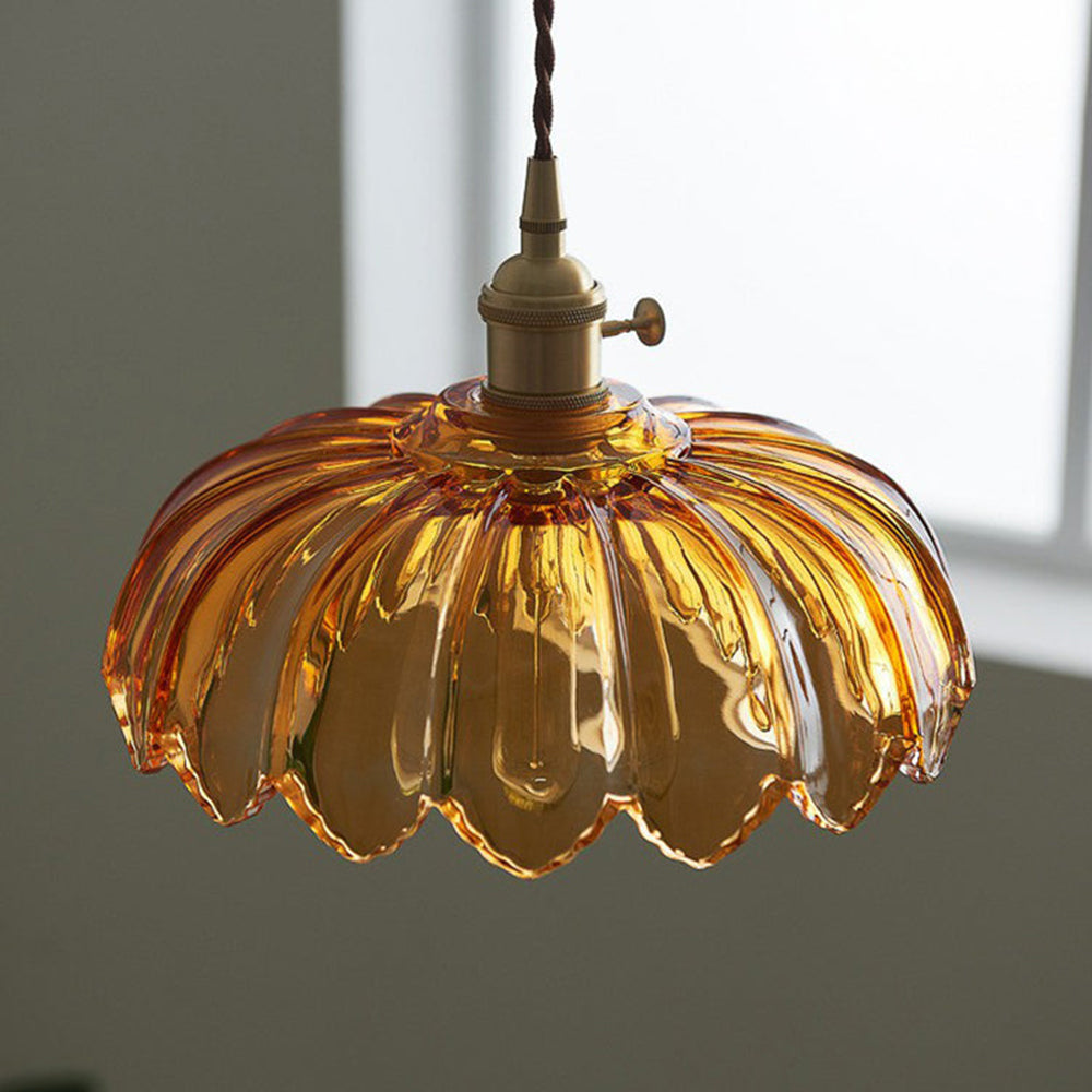 Bubble Glass Hanglamp – Elegante Transparante Glas & Koper Hanglamp