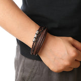 Verfijnde Gevlochten Leren Armband - Voor de Stijlvolle Man