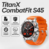 TitanX CombatFit S45 - Onverwoestbaar gecertificeerd militair gezondheidshorloge (2025)