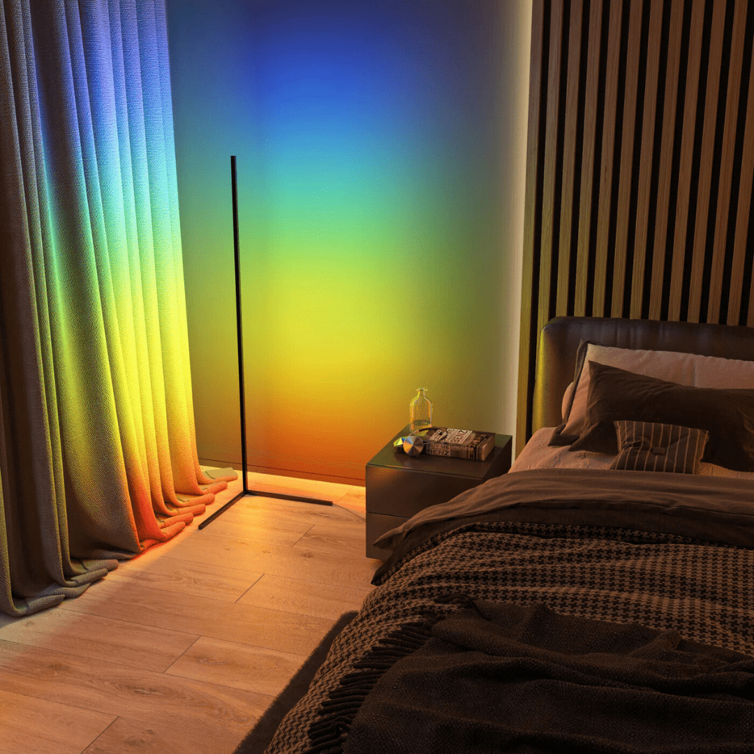 Ambiance Dimbare LED Vloerlamp – Luxe Verlichting met 1+ Miljoen Kleuren