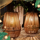 Zonne-energie Woven Lantaarns – Elegante Hangende Verlichting voor Tuin en Patio