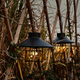 Set van 2 Solar Retro Lantaarns – Vintage Hanglampen voor Tuin en Balkon