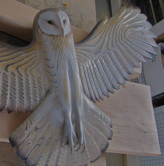 Houten wanddecoratie – Uil “Majestic”