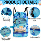 Oceaan-Thema Zwembackpack - Waterdicht met Nat/Droog Scheiding