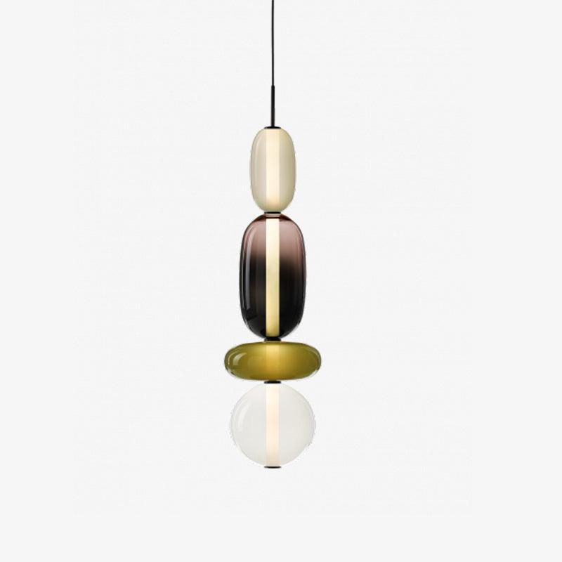 Moderne Hanglamp met Gekleurd Glas