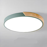 Nordic Macaron in hout, ronde plafondlamp