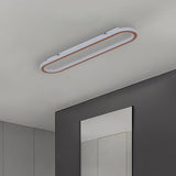 Minimalistisch Elliptische LED Plafondlamp Metaal/Acryl Zwart/Goud/Roségoud