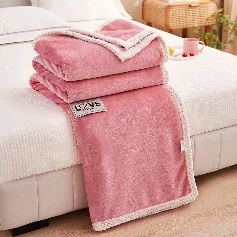 Rosa Flanel-Fleece Deken - BlushCozy