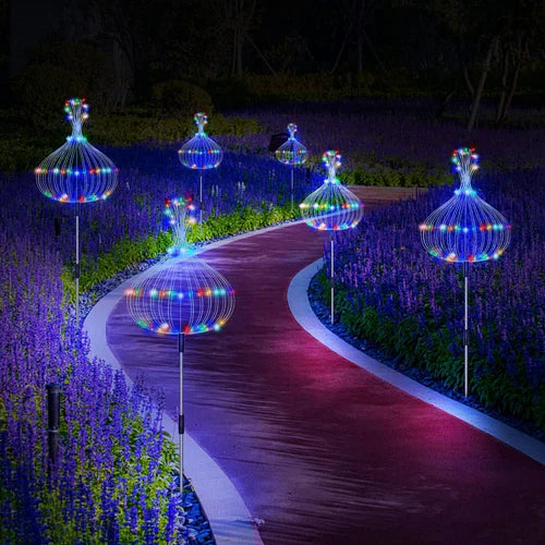 Waterdichte Solar Tuinlamp met Vuurwerkeffect – SparkGlow