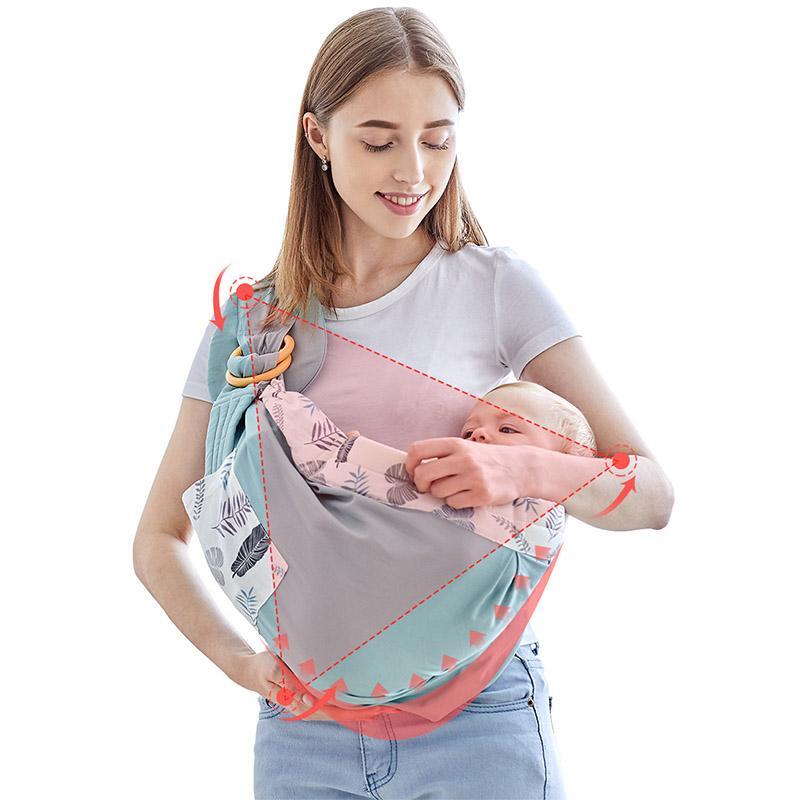 Multifunctionele Babydraagzak met Borstvoedingsfunctie van Katoen – 0 tot 36 maanden