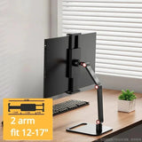 Universele Monitor Bureau Stand - Verstelbare 12–17.3in VESA Bevestiging Vouwbare Schermhouder
