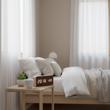 TimeWood | Digitale Houten Klok met LED-display, Stille-functie & Modern Design