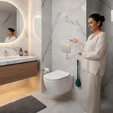 PureBrush | Elegante WC-borstel met antibacterieel siliconen hoofd