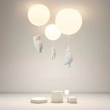 Kinderhanglamp | Beer en Ballon Design | CloudBear | Speels en Uniek Ontwerp | LED Verlichting | Hoogwaardig Kunststof en Metaal | Voor Kinderslaapkamers | 40 cm Diameter