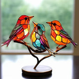 Handgemaakt | Glas Vogel Beeld | Uniek Design | Levendige Kleuren | Acryl Materiaal | Exclusieve Decoratie | Perfect Cadeau | Tijdloze Elegantie Voor Ieder Interieur
