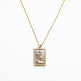 Zirkonia Verguld Tarot-Druppel-Hanger-Halsketting – Amara