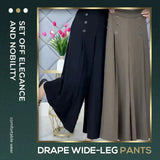 MODISCHE, PLISSÉ HOSE MET WEITEM BEIN